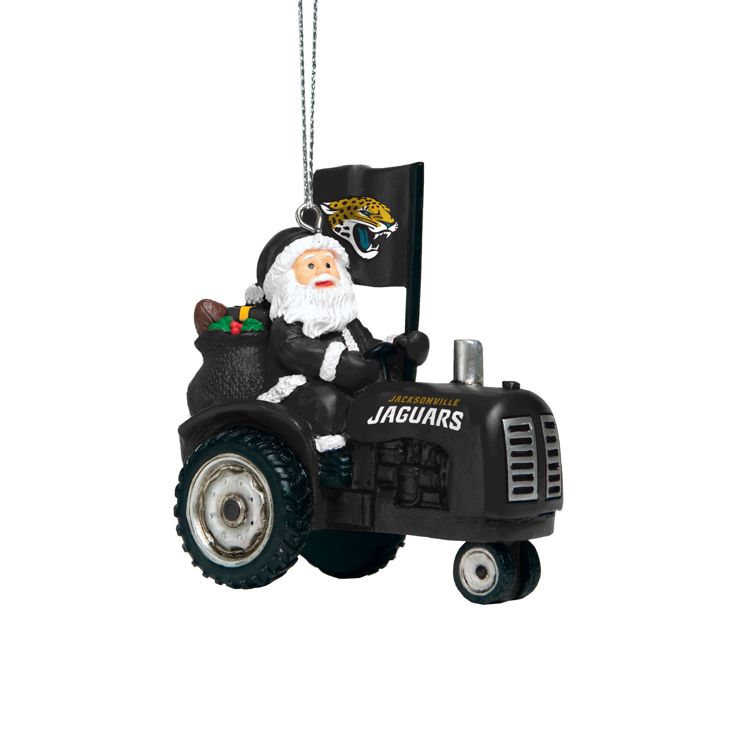 Jacksonville Jaguars NFL Santa Riding Tractor Ornament