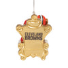 Cleveland Browns NFL Chomps Mascot on Santas Lap Ornament