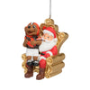 Cleveland Browns NFL Chomps Mascot on Santas Lap Ornament