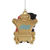 Carolina Panthers NFL Sir Purr Mascot on Santas Lap Ornament