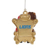 Detroit Lions NFL Roary Mascot on Santas Lap Ornament