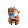 Detroit Lions NFL Roary Mascot on Santas Lap Ornament