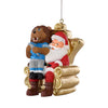 Detroit Lions NFL Roary Mascot on Santas Lap Ornament