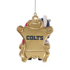 Indianapolis Colts NFL Blue Mascot on Santas Lap Ornament