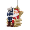 Indianapolis Colts NFL Blue Mascot on Santas Lap Ornament