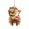 New Orleans Saints NFL Gumbo Mascot on Santas Lap Ornament