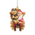 New Orleans Saints NFL Gumbo Mascot on Santas Lap Ornament