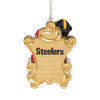 Pittsburgh Steelers NFL Steely McBeam Mascot on Santas Lap Ornament