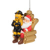 Pittsburgh Steelers NFL Steely McBeam Mascot on Santas Lap Ornament