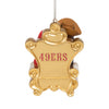 San Francisco 49ers NFL Sourdough Sam Mascot on Santas Lap Ornament