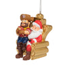 San Francisco 49ers NFL Sourdough Sam Mascot on Santas Lap Ornament