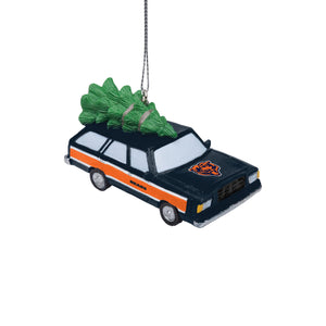 Chicago Bears NFL Station Wagon With Tree Ornament