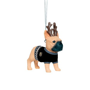 Vegas Golden Knights NHL French Bulldog Wearing Sweater Ornament
