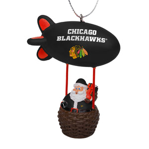 Chicago Blackhawks NHL Santa Blimp Ornament