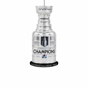 Colorado Avalanche NHL 2022 Stanley Cup Champions Trophy Ornament