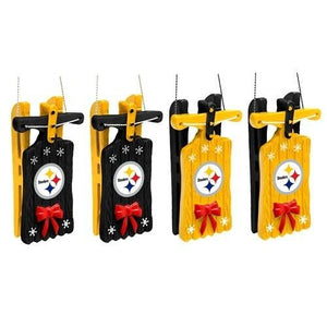 Pittsburgh Steelers Resin Sleigh Ornament (4 Pack)