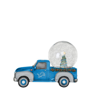 Detroit Lions NFL Pickup Truck Snow Globe