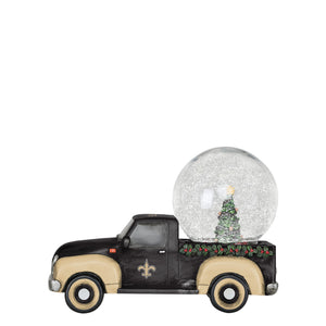 New Orleans Saints NFL Pickup Truck Snow Globe