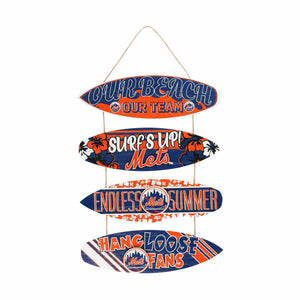 New York Mets MLB Fancave Surfboard Sign