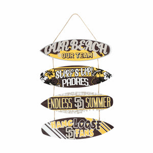 San Diego Padres MLB Fancave Surfboard Sign