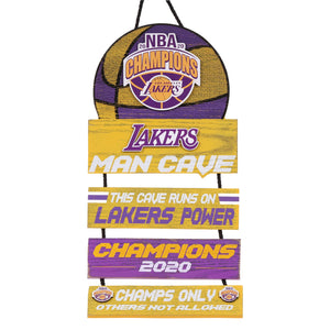 Los Angeles Lakers 2020 NBA Champions Mancave Sign