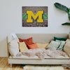 Michigan Wolverines NCAA Canvas Wall Sign