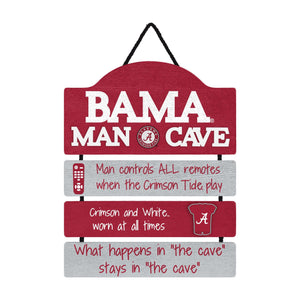 Alabama Crimson Tide NCAA Mancave Sign