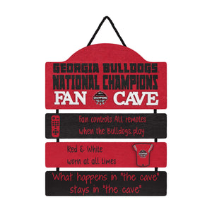 Georgia Bulldogs NCAA 2021 Football National Champions Fancave Sign