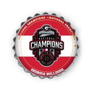 Georgia Bulldogs NCAA 2022 Football National Champions Metal Distressed Bottle Cap Wall Sign