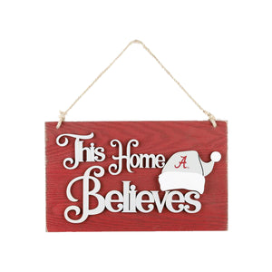 Alabama Crimson Tide NCAA This Home Believes Wall Sign