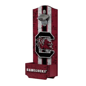 South Carolina Gamecocks NCAA Wooden Bottle Cap Opener Sign
