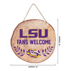 LSU Tigers NCAA Wood Stump Sign