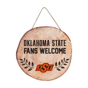 Oklahoma State Cowboys NCAA Wood Stump Sign