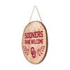 Oklahoma Sooners NCAA Wood Stump Sign