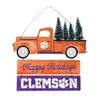 Clemson Tigers NCAA Wooden Truck With Tree Sign