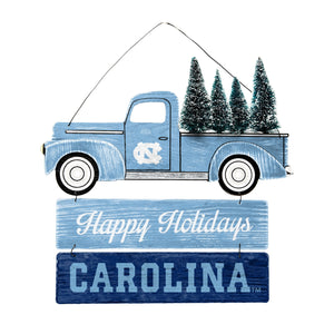 North Carolina Tar Heels NCAA Wooden Truck With Tree Sign