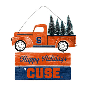 Syracuse Orange NCAA Wooden Truck With Tree Sign