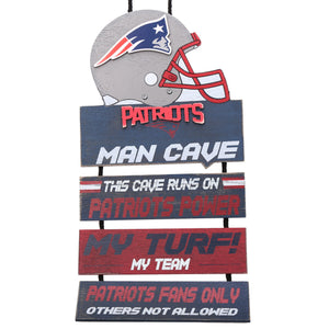 New England Patriots NFL Mancave Sign