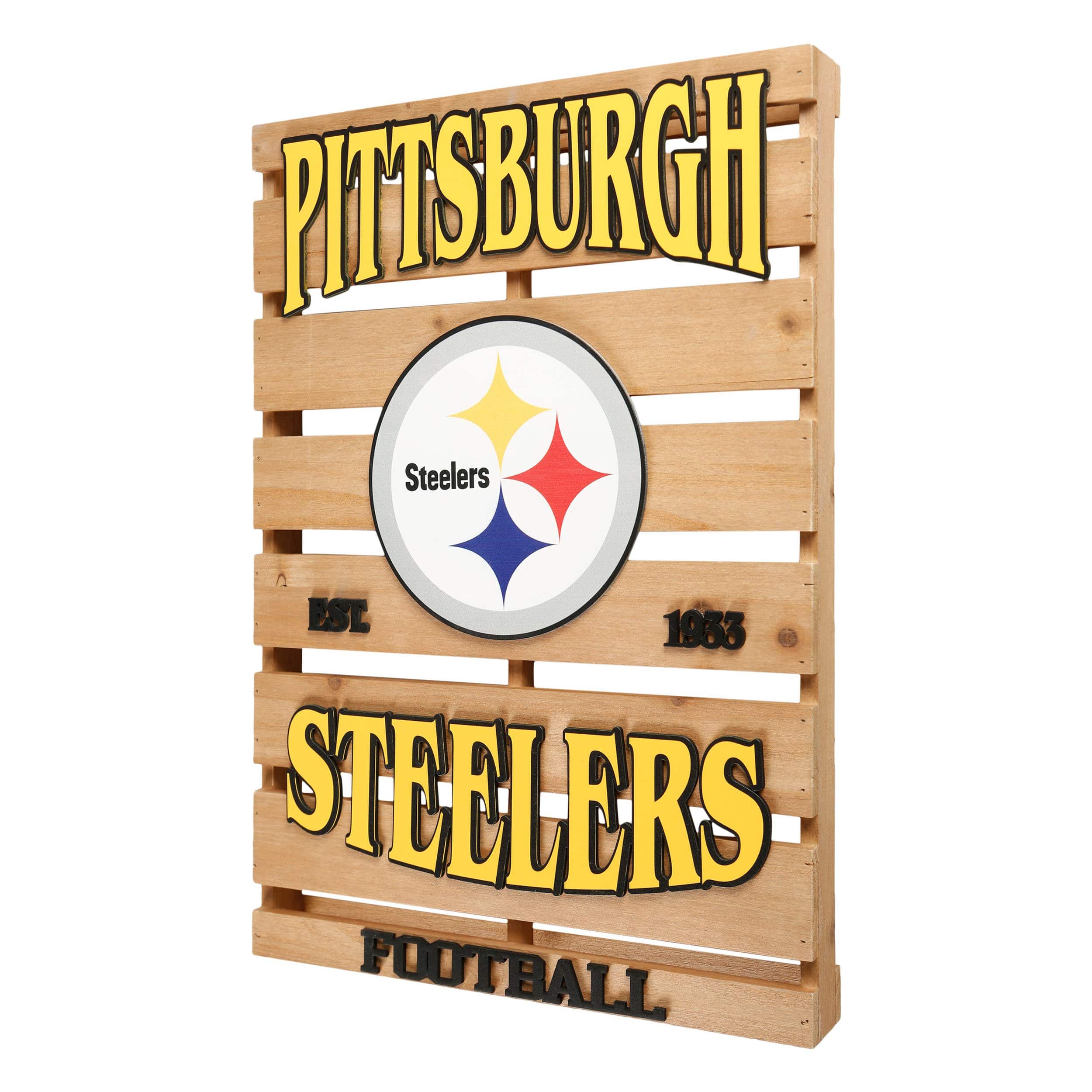 Pittsburgh Steelers Established 1933 Wood Sign