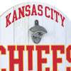 Kansas City Chiefs NFL Bottle Opener Cap Catcher Wall Sign