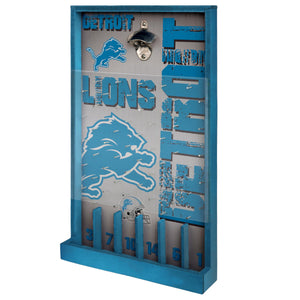 Detroit Lions NFL Bottle Opener Sign Game