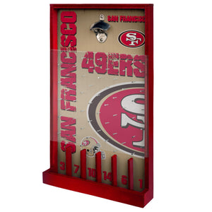 San Francisco 49ers NFL Bottle Opener Sign Game
