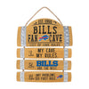 Buffalo Bills NFL Barrel Slat Mancave Sign