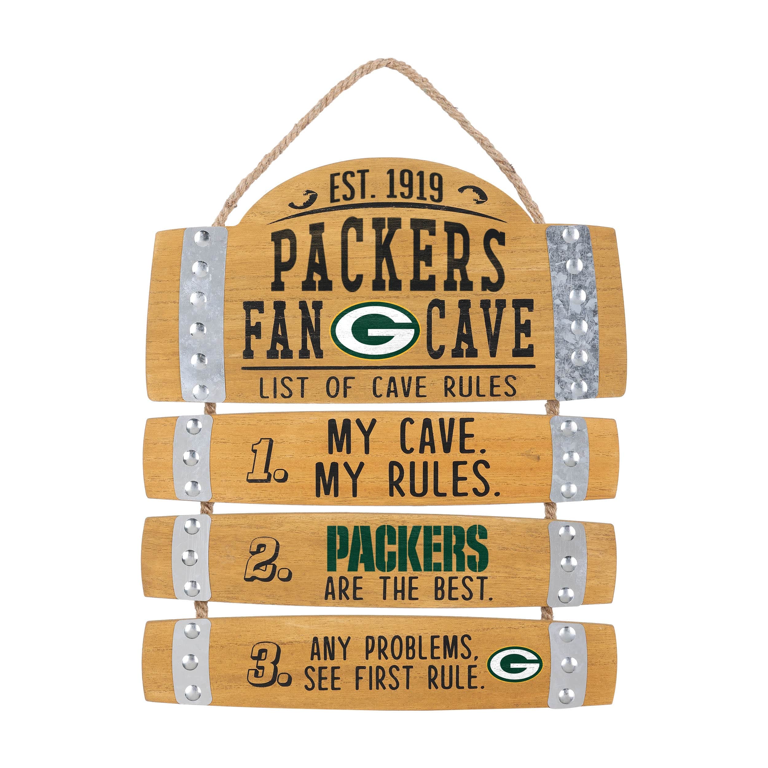 Officially Licensed NFL Green Bay Packers Fan Cave Sign