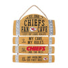 Kansas City Chiefs NFL Barrel Slat Mancave Sign