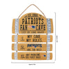 New England Patriots NFL Barrel Slat Mancave Sign