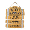 Las Vegas Raiders NFL Barrel Slat Mancave Sign