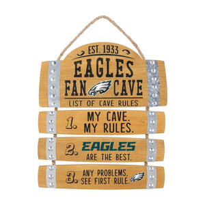 Philadelphia Eagles NFL Barrel Slat Mancave Sign