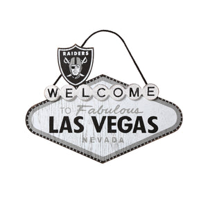 Las Vegas Raiders NFL City Series Wood Team Logo Sign