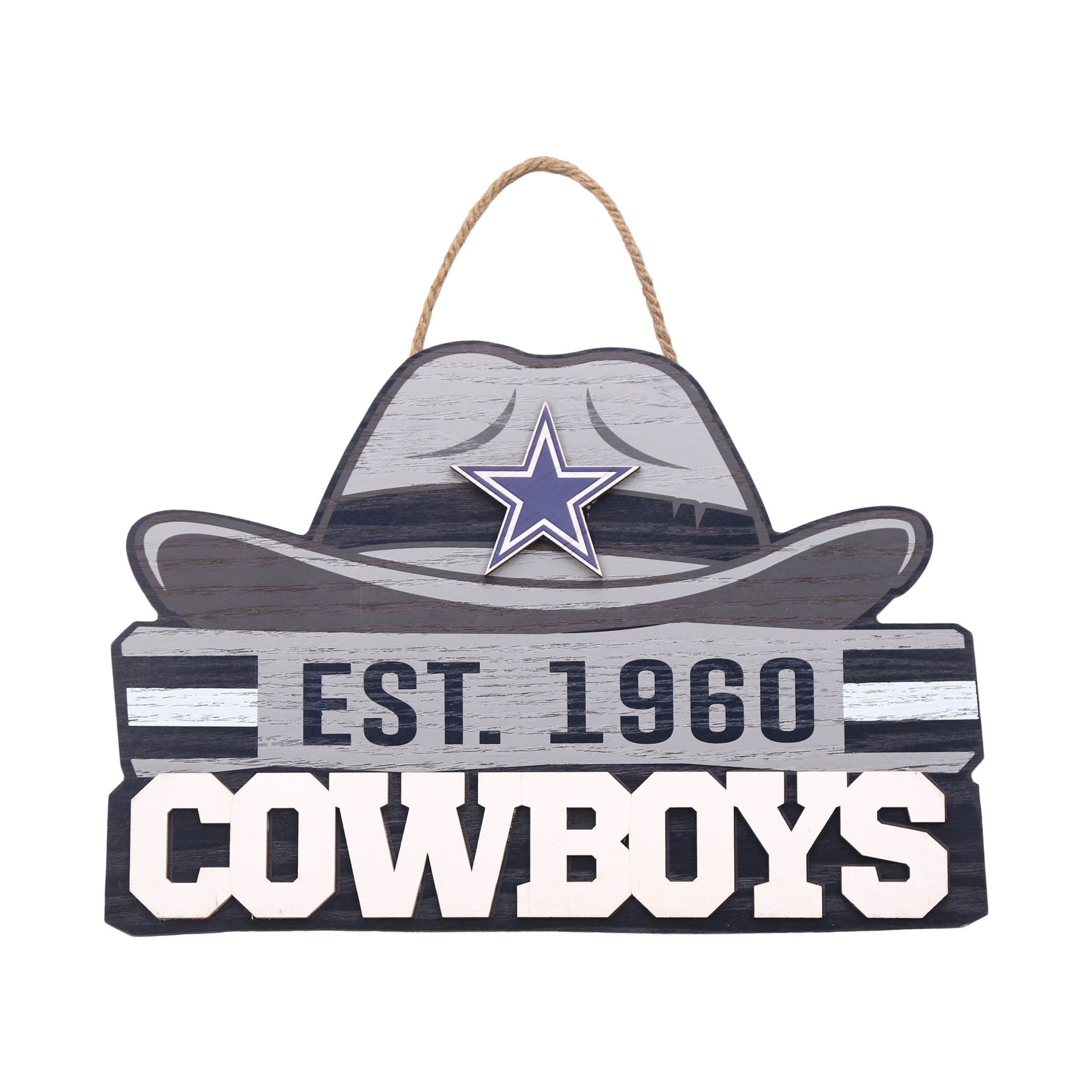 Dallas Cowboys NFL Wooden Plaque Featuring Team Colors, Logos And